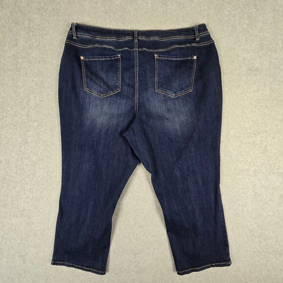 Cato Jeans Womens Size 22W Hi-Rise Distressed 40" Waist - Picture 2 of 12